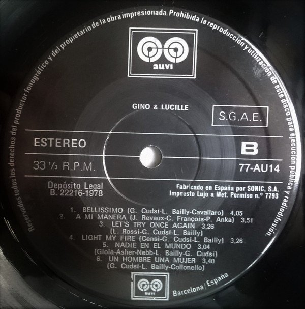 Disco, Gino & Lucille, LP | Historia Nuestra