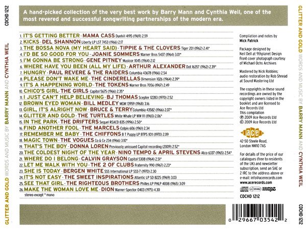 Barry Mann And Cynthia Weil*, CD, Pop Rock, Rhythm Blues | Historia Nuestra