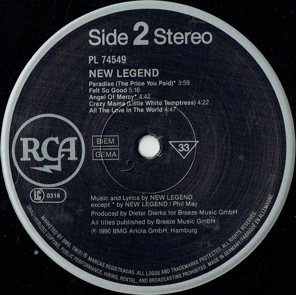 LP, New Legend, Pop Rock | Historia Nuestra