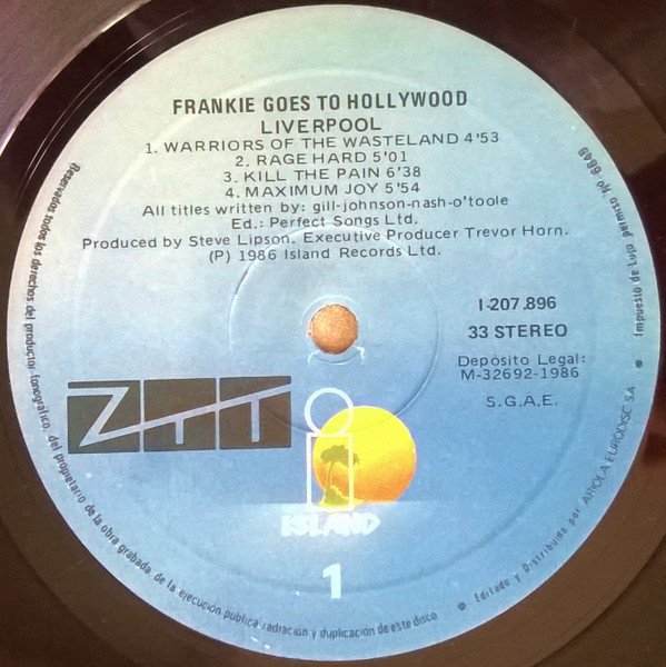 Frankie Goes To Hollywood, LP, Synthpop | Historia Nuestra