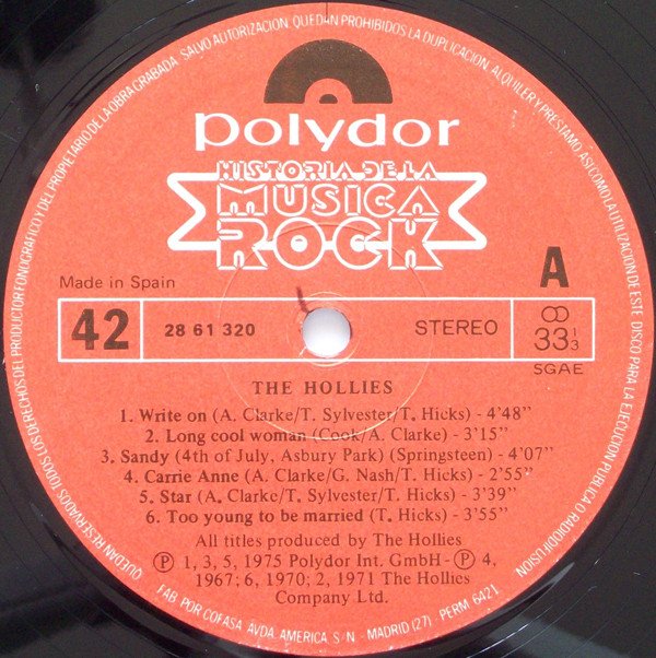 LP, The Hollies | Historia Nuestra