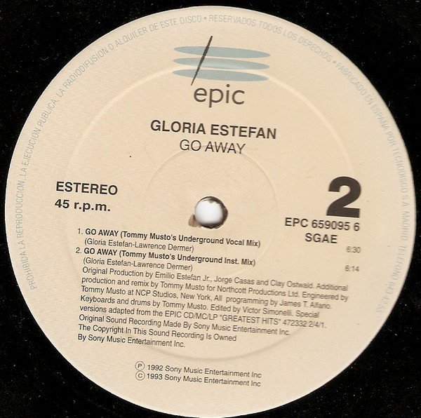 12 inch, Gloria Estefan, House | Historia Nuestra
