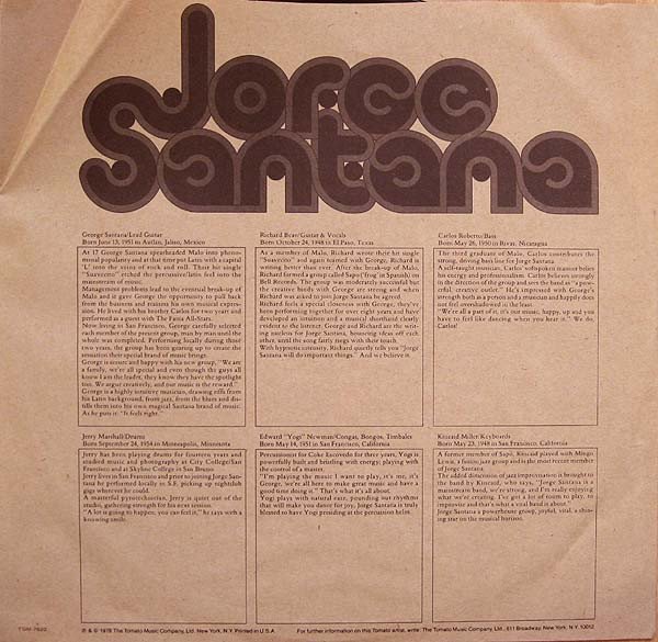 Disco, JazzFunk, Jorge Santana, LP | Historia Nuestra