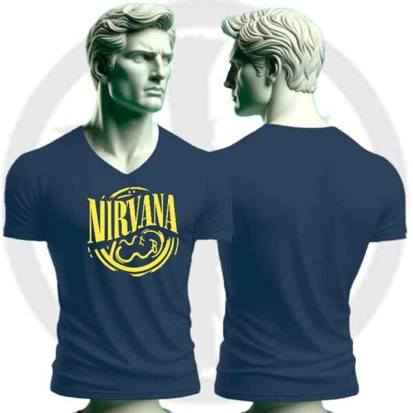 Nirvana Musica Azul Marino, Nirvana Camiseta unisex manga corta, Historia Nuestra
