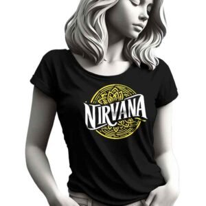 Nirvana Musica Negro, Nirvana Camiseta mujer manga corta, Historia Nuestra
