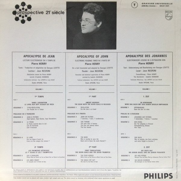 Experimental, LP, Monolog, Musique Concrte, Pierre Henry, Religious | Historia Nuestra