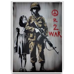 No a la Guerra Tatuajes Street Art Poster de Historia, No a la Guerra-El Póster Personalizado, Historia Nuestra