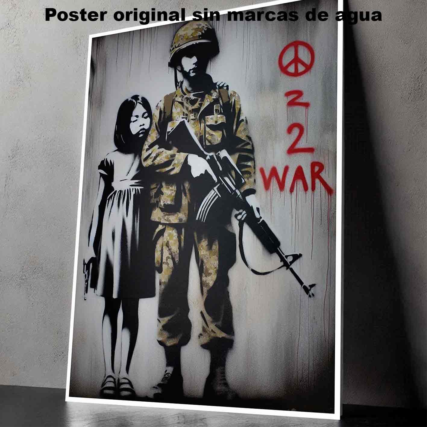 No a la Guerra Tatuajes Street Art Poster de Historia, No a la Guerra-El Póster Personalizado, Historia Nuestra