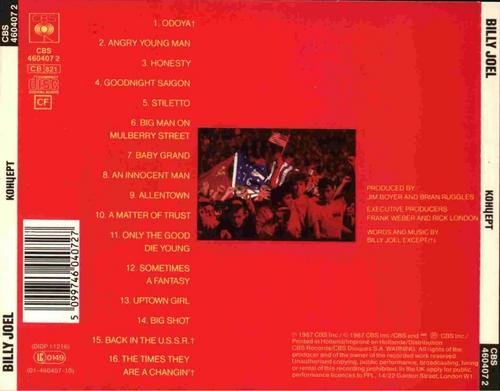 Ballad, Billy Joel, CD, Piano Blues, Pop Rock | Historia Nuestra