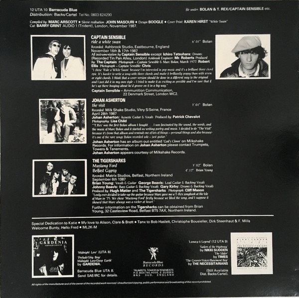 12 inch, Captain Sensible / Johan Asherton / The Tigersharks, Folk Rock, Glam | Historia Nuestra