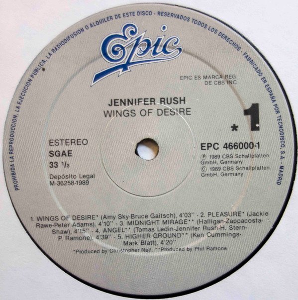 Jennifer Rush, LP, Pop Rock | Historia Nuestra