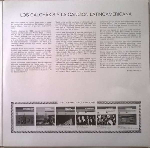 Folk, Los Calchakis, LP, Quechua | Historia Nuestra