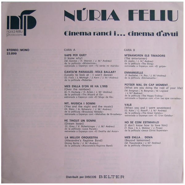 LP, Núria Feliu*, Smooth Jazz, Soundtrack | Historia Nuestra