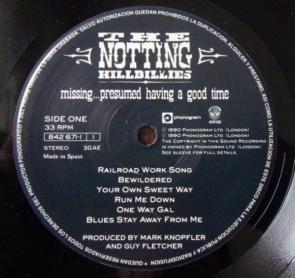 Country, Country Blues, LP, The Notting Hillbillies | Historia Nuestra