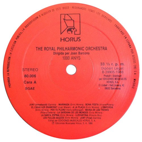 Director: Joan Barcons*, LP, NeoClassical, The Royal Philharmonic Orchestra* | Historia Nuestra