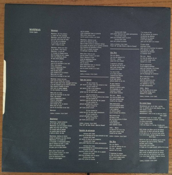 Ballad, Catalan Music, Lluís Llach*, LP | Historia Nuestra