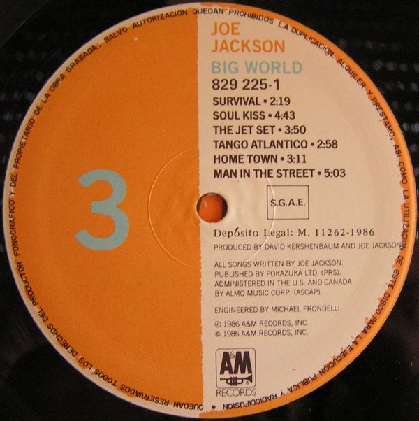Joe Jackson, LP, Pop Rock | Historia Nuestra