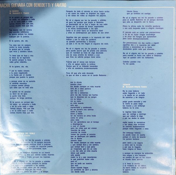 LP, Music Hall, Nacha Guevara Con Benedetti* Y Favero*, Poetry | Historia Nuestra