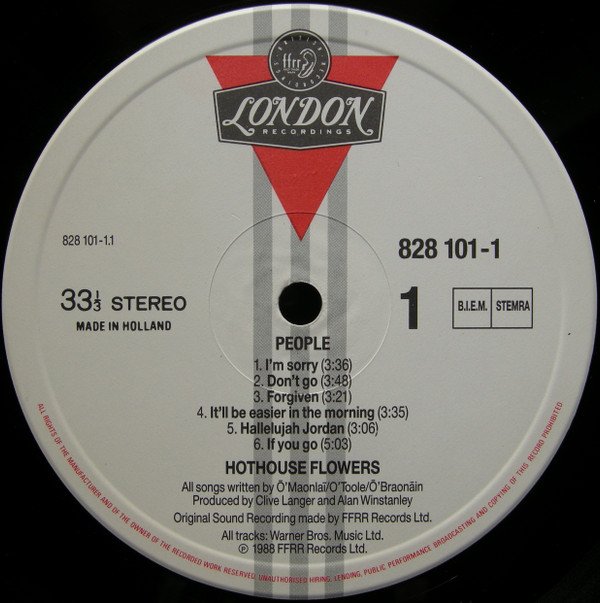 Blues Rock, Hothouse Flowers, LP | Historia Nuestra