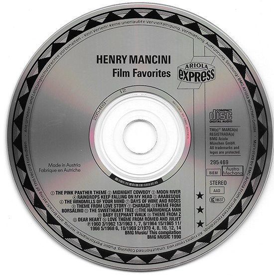 CD, Henry Mancini, Instrumental, Soundtrack | Historia Nuestra