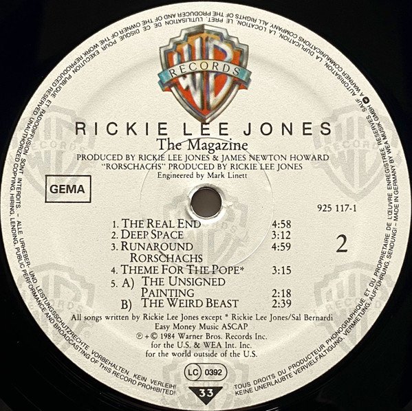 JazzRock, LP, Rickie Lee Jones | Historia Nuestra