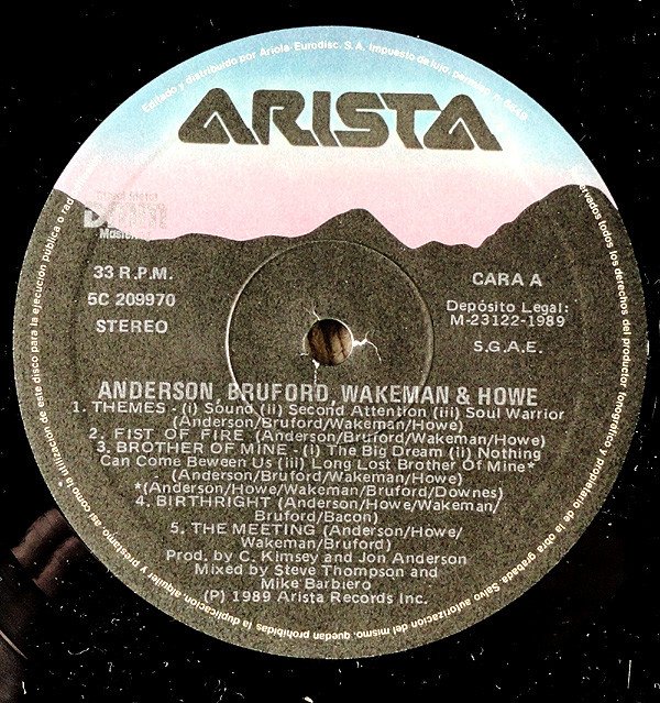 Anderson Bruford Wakeman Howe, LP, Prog Rock, Symphonic Rock | Historia Nuestra