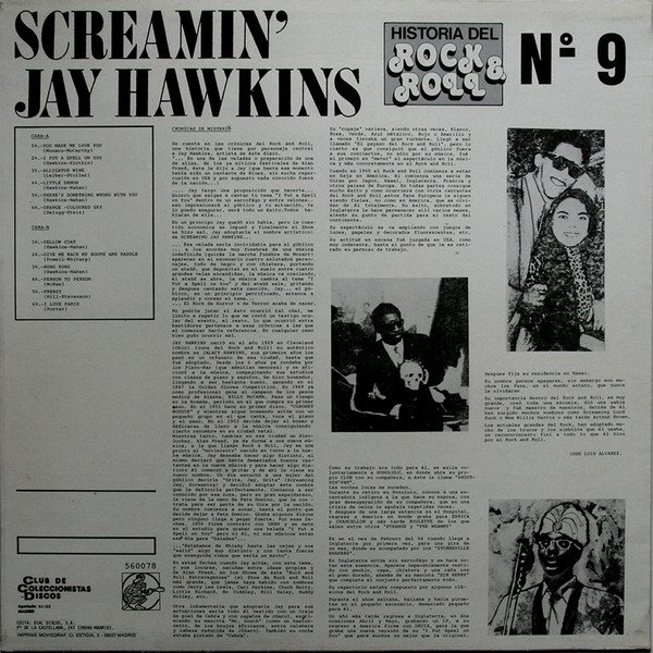 LP, Piano Blues, Rock Roll, Screamin' Jay Hawkins | Historia Nuestra