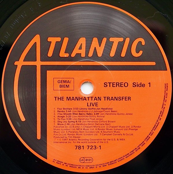 Easy Listening, LP, The Manhattan Transfer, Vocal | Historia Nuestra