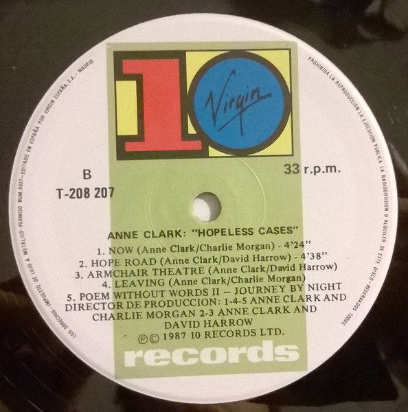 Anne Clark, Downtempo, LP, Synthpop | Historia Nuestra