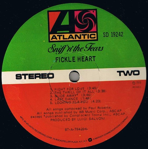 Classic Rock, LP, Sniff 'n' the Tears | Historia Nuestra