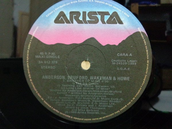 12 inch, Anderson Bruford Wakeman Howe, Art Rock, Prog Rock | Historia Nuestra