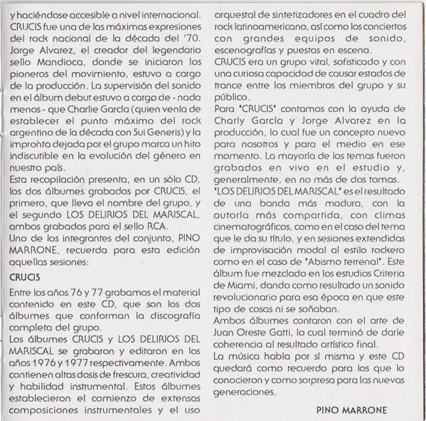 CD, Crucis, Symphonic Rock | Historia Nuestra