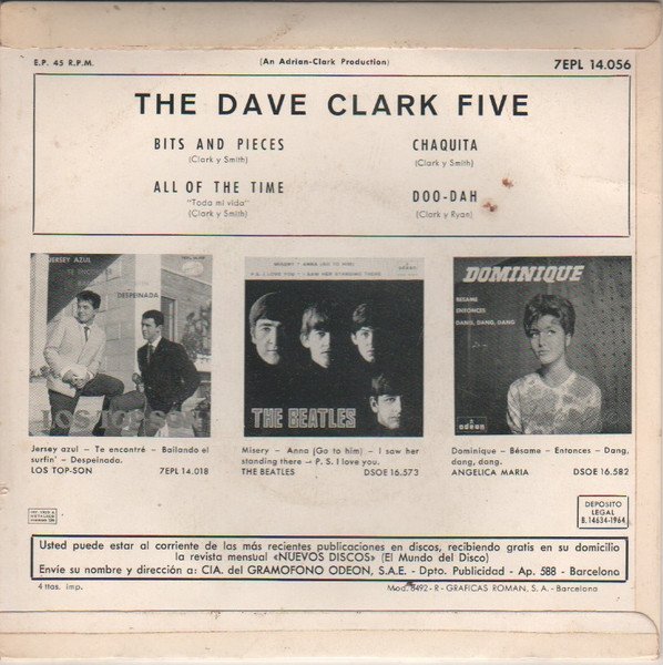 7 inch, Beat, The Dave Clark Five | Historia Nuestra