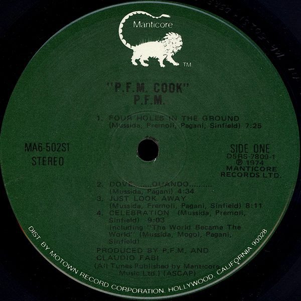 Art Rock, Classic Rock, Fusion, JazzRock, LP, P.F.M.*, Prog Rock | Historia Nuestra