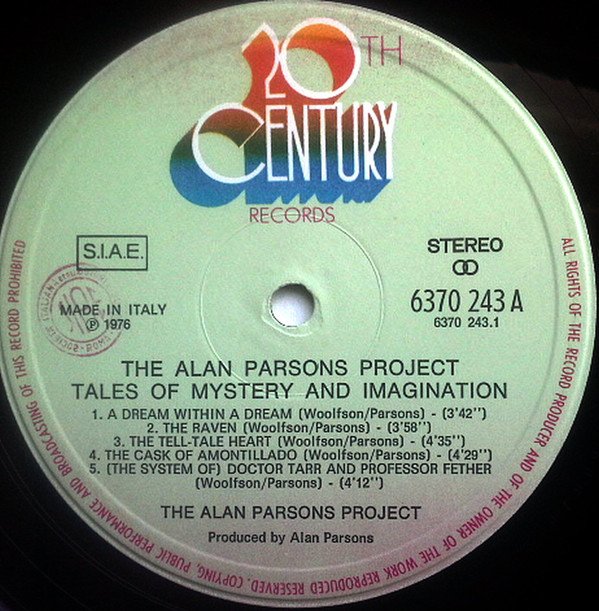 LP, Pop Rock, Prog Rock, Symphonic Rock, The Alan Parsons Project | Historia Nuestra
