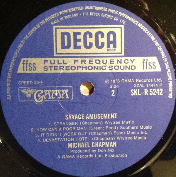 Folk Rock, LP, Michael Chapman | Historia Nuestra