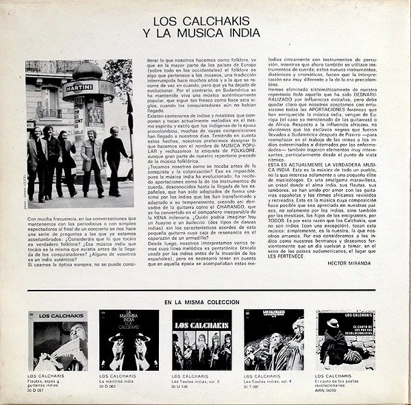 Los Calchakis, LP, Quechua | Historia Nuestra