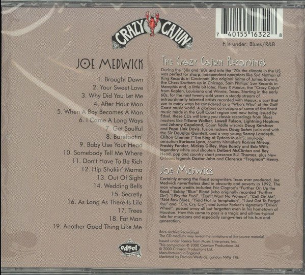 CD, Joe Medwick, Rhythm Blues | Historia Nuestra