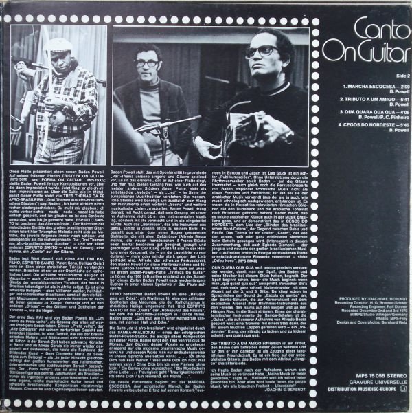 Baden Powell, Bossanova, Latin Jazz, LP, MPB, Samba | Historia Nuestra