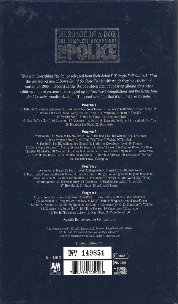 Classic Rock, Ediciones especiales CD, New Wave, Pop Rock, The Police | Historia Nuestra