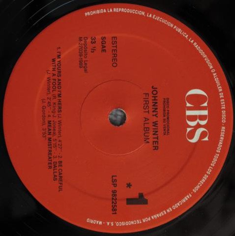 Blues Rock, Johnny Winter, LP | Historia Nuestra