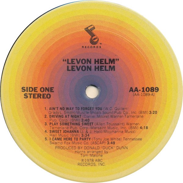 Country Rock, Levon Helm, LP | Historia Nuestra