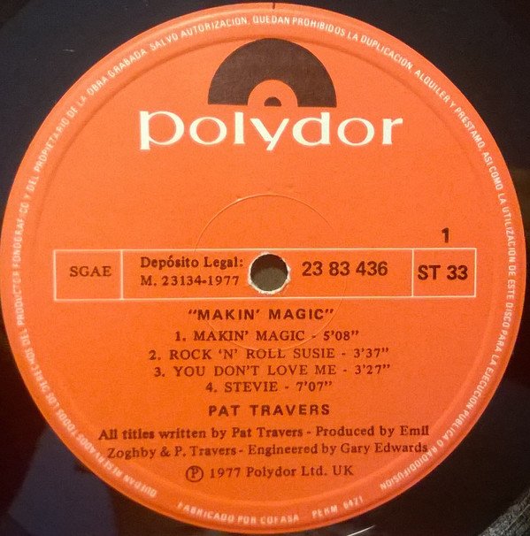 Blues Rock, Hard Rock, LP, Pat Travers | Historia Nuestra