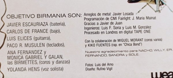 LP, Objetivo Birmania, Synthpop | Historia Nuestra