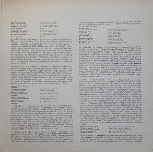 Catalan Music, Ensemble De Musique Ancienne Ars Musicæ De Barcelone* Direction Enric Gispert, LP, Medieval, Occitan, Renaissance | Historia Nuestra