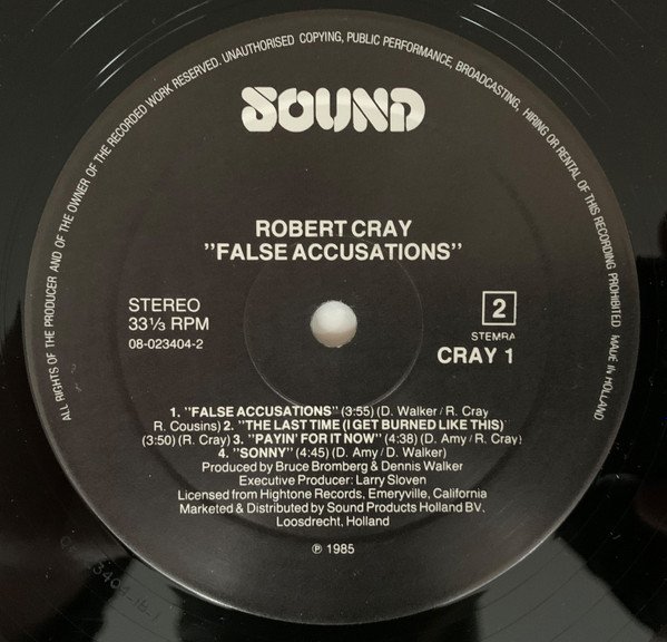 LP, Modern Electric Blues, The Robert Cray Band | Historia Nuestra