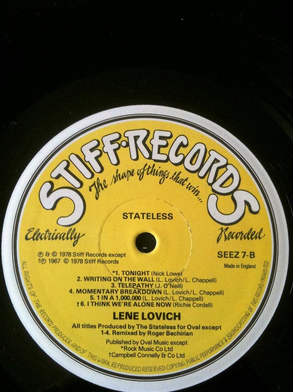 Alternative Rock, Leftfield, Lene Lovich, LP, New Wave | Historia Nuestra