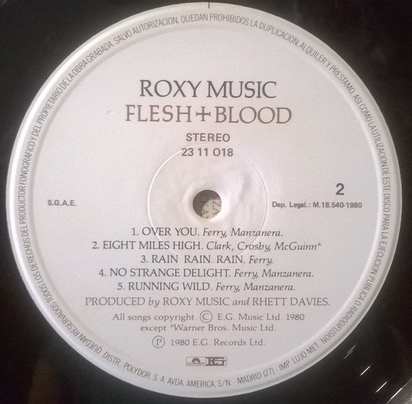 LP, Pop Rock, Roxy Music | Historia Nuestra