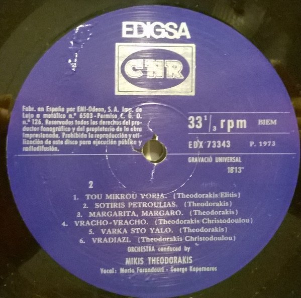 Folk, LP, Mikis Theodorakis | Historia Nuestra