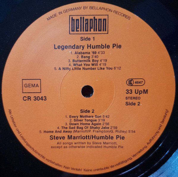 Blues Rock, Classic Rock, Humble Pie, LP | Historia Nuestra
